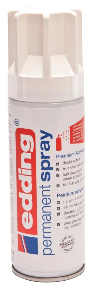 Edding Permanent Spray 5200, 200 ml, verkeerswit mat — acrylverf