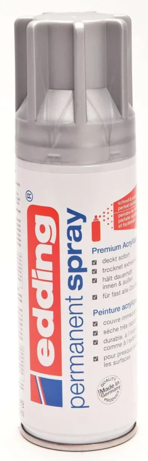 Edding permanent spray 5200, 200 ml, zilver mat — acrylverf