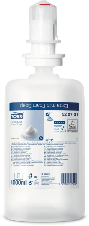 Tork extra milde schuimzeep S4, 1 l — zeepdispenser