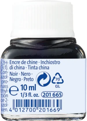 Pelikan Oost-Indische inkt zwart, flesje van 10 ml — detail 2