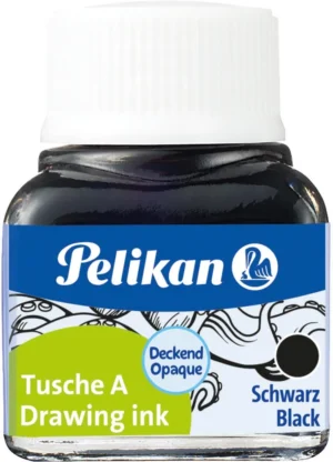 Pelikan Oost-Indische inkt zwart, flesje van 10 ml — tekenpennen en -inkt