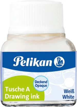 Pelikan Oost-Indische inkt wit, flesje van 10 ml — tekenpennen en -inkt