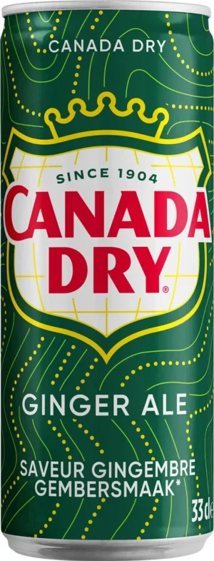 Canada Dry gingerbeer, sleek blik van 33 cl, pak van 24 stuks — drank en eetwaren