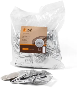 Pak Oké Koffie koffiepads Regular met 100 pads, compatibel met Senseo-machines