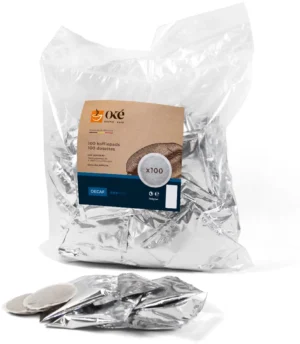 Pak OkƩ DƩcaf koffiepads van OKE Koffie, compatibel met Senseo, 100 stuks
