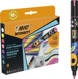 BIC Intensity paintmarker, levendige kleuren, set van 8 stuks — paint markers