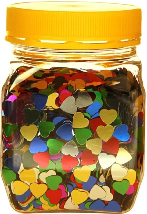 Bouhon pot confetti hartjes (160 g) — knutselset