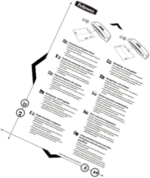 Fellowes carrier en schoonmaakset, ft A4, pak van 10 stuks — detail 2