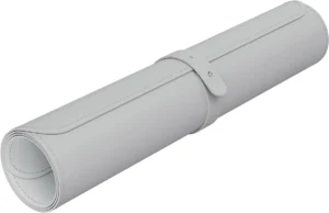 Leitz bureauonderlegger en muismat, lederlook, ft 80 x 40 cm, lichtgrijs — detail 2