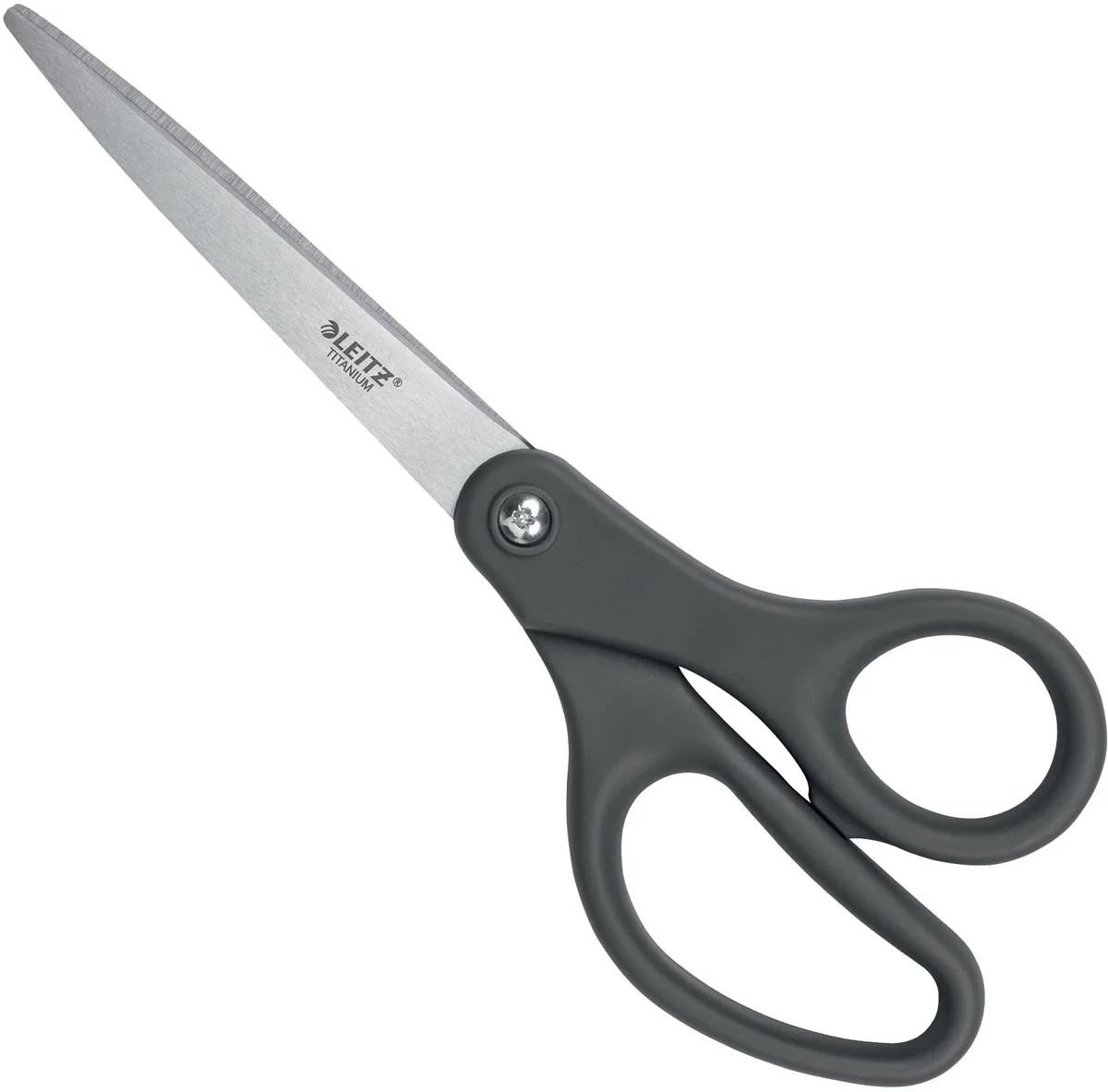 Leitz schaar, ft 20,5 cm, rechts en links, scherpe punt, titanium, grijs, blister van 1 stuk