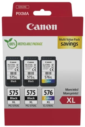 Canon inktcartridge 2 x PG-575XL + 1 x CL-576XL, 300 - 400 pagina's, OEM 5437C004, 4 kleuren
