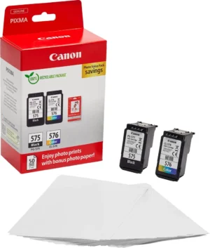 Canon photo value pack 1 x PG-575 + 1 x CL-576, 100 pagina's, OEM 5438C004, 4 kleuren — detail 2