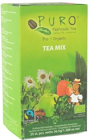 Puro Bio thee Mix, fairtrade, pak van 25 zakjes — drank en eetwaren