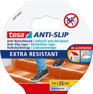 Tesa anti-slip tape, ft 5 m x 25 mm, transparant — veiligheidstoebehoren