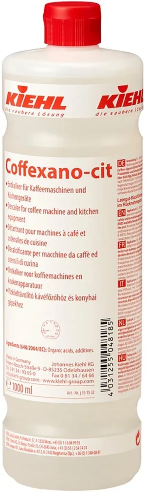 Kiehl ontkalker Coffexano-Cit, voor koffiemachines en keukenapparatuur, fles van 1 liter — reinigingsproduct