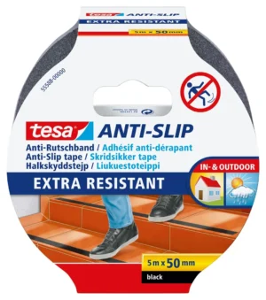 Tesa anti-slip tape, ft 5 m x 50 mm, zwart — veiligheidstoebehoren