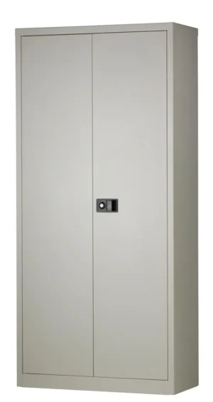 Bisley draaideurkast, ft 195 x 91 x 40 cm (h x b x d), 4 legborden, grijs