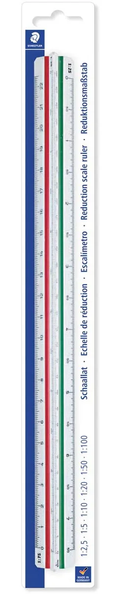 Staedtler schaallat, verdeling DIN, op blister