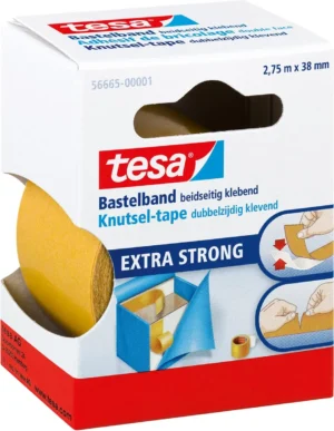 TESA knutseltape, dubbelzijdig, ft 38 mm x 2,75 m — dubbelzijdige plakband