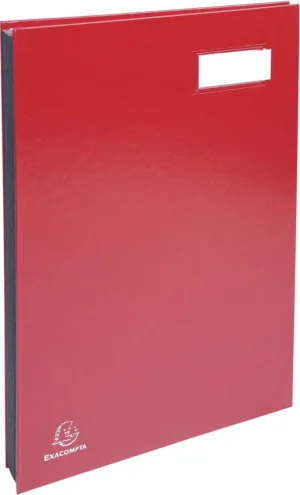 Exacompta handtekenmap voor ft 24 x 35 cm, uit karton overdekt met pvc, 20 indelingen, rood — detail 2