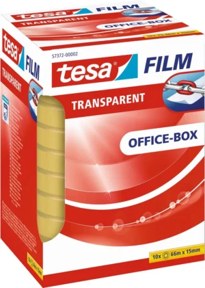 Tesafilm transparante tape, ft 15 mm x 66 m, pak van 10 rolletjes — detail 2