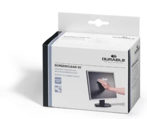 Durable Screenclean reinigingsdoekjes, doosje van 50 stuks — reinigingsproduct