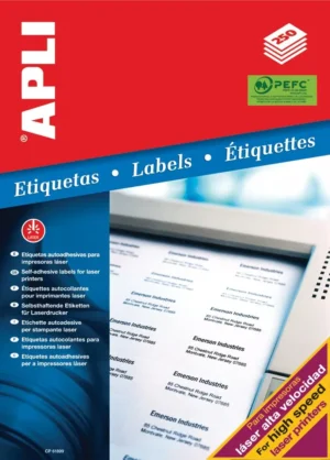 Apli witte etiketten ft 70 x 37 mm (b x h), 6.000 stuks, 24 per blad (2520) — laseretiket