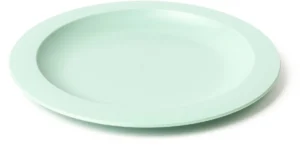 DBP rond bord in pastelgroen van kunststof met suikerriet, diameter 24,5 cm