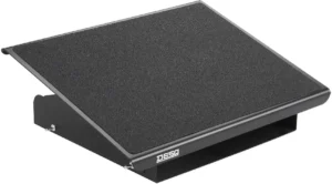 Desq voetensteun, metaal, 3 hoogte standen, heavy duty, zwart — voet-, arm- en ruggensteunen