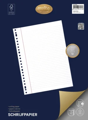 Multo 23-rings schrijfpapier van 100 vel, gelijnd — ringbandinterieur