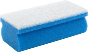Primesource schuurspons, blauw/wit, pak van 10 stuks — schoonmaakbenodigdheden