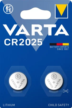 Varta knoopcel Lithium CR2025, blister van 2 stuks — niet-oplaadbare batterijen