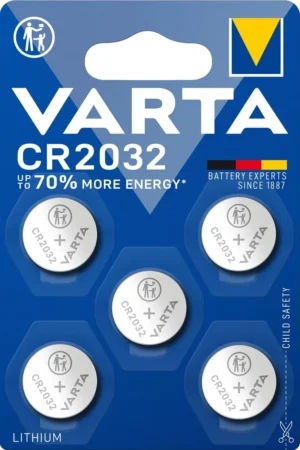 Varta knoopcel Lithium CR2032, blister van 5 stuks — niet-oplaadbare batterijen