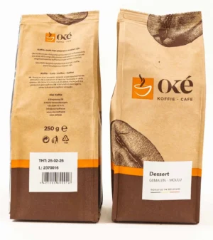 Oké koffie, gemalen, pak van 250 g, Dessert — drank en eetwaren
