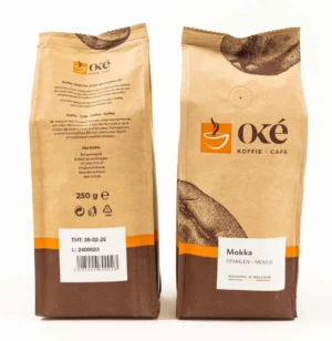 Oké koffie, gemalen, pak van 250 g, Mokka — drank en eetwaren