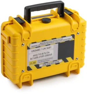 De Raat koffer voor Lithium-Ion batterijen, small, 4 l, geel — detail 2