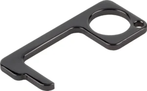 Antibacteriële sleutelhanger en handsfree deur opener, zwart — scheidingswand