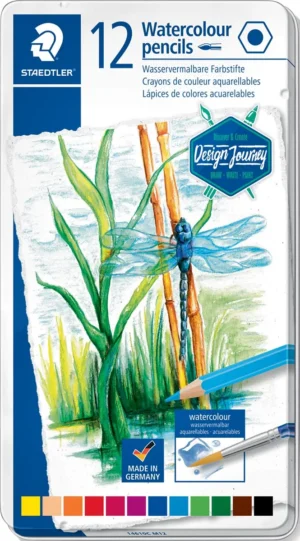 Staedtler aquarel potlood, metalen doos met 12 kleuren — aquarelpotlood