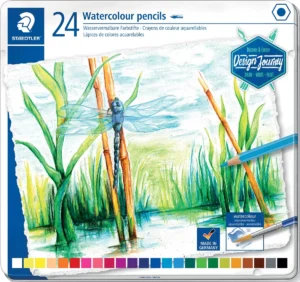 Staedtler aquarel potlood, metalen doos met 24 kleuren — aquarelpotlood