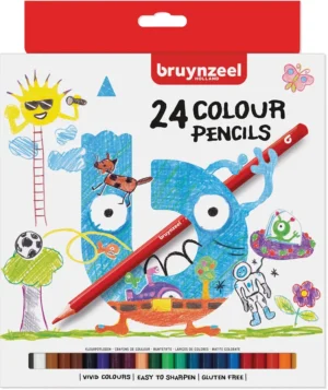 Bruynzeel Kids kleurpotloden, set van 24 stuks in geassorteerde kleuren — kleurpotlood