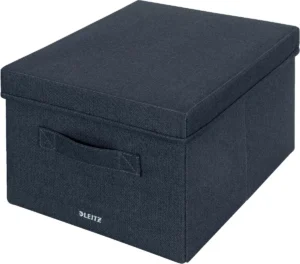 Leitz stoffen opbergdoos, medium, grijs, set van 2 stuks