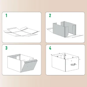 Leitz Puro opbergdoos, small, A5, 7 liter, beige, pak van 2 stuks — detail 2