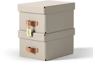 Leitz Puro opbergdoos, small, A5, 7 liter, beige, pak van 2 stuks