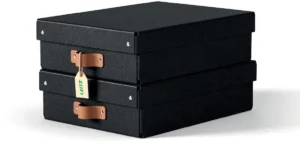 Leitz Puro opbergdoos, medium laag, A4, 8 liter, zwart, pak van 2 stuks