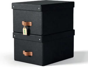 Leitz Puro opbergdoos, medium, ft A4, 17 liter, zwart, pak van 2 stuks