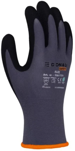 DONAU SAFETY veiligheidshandschoenen Flex, grijs, S, maat 7 — detail 2