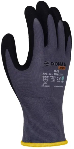 DONAU SAFETY veiligheidshandschoenen Flex, grijs, M, maat 8 — detail 2