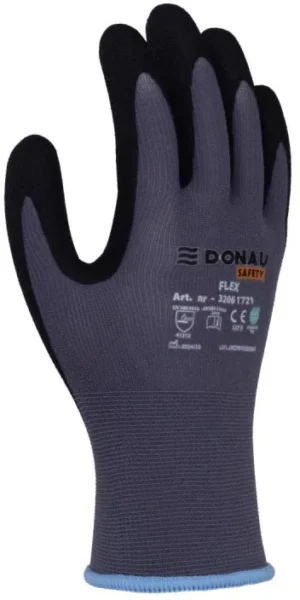 DONAU SAFETY veiligheidshandschoenen Flex, grijs, L, maat 9 — detail 2