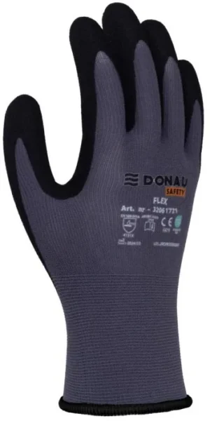 DONAU SAFETY veiligheidshandschoenen Flex, grijs, XL, maat 10 — detail 2