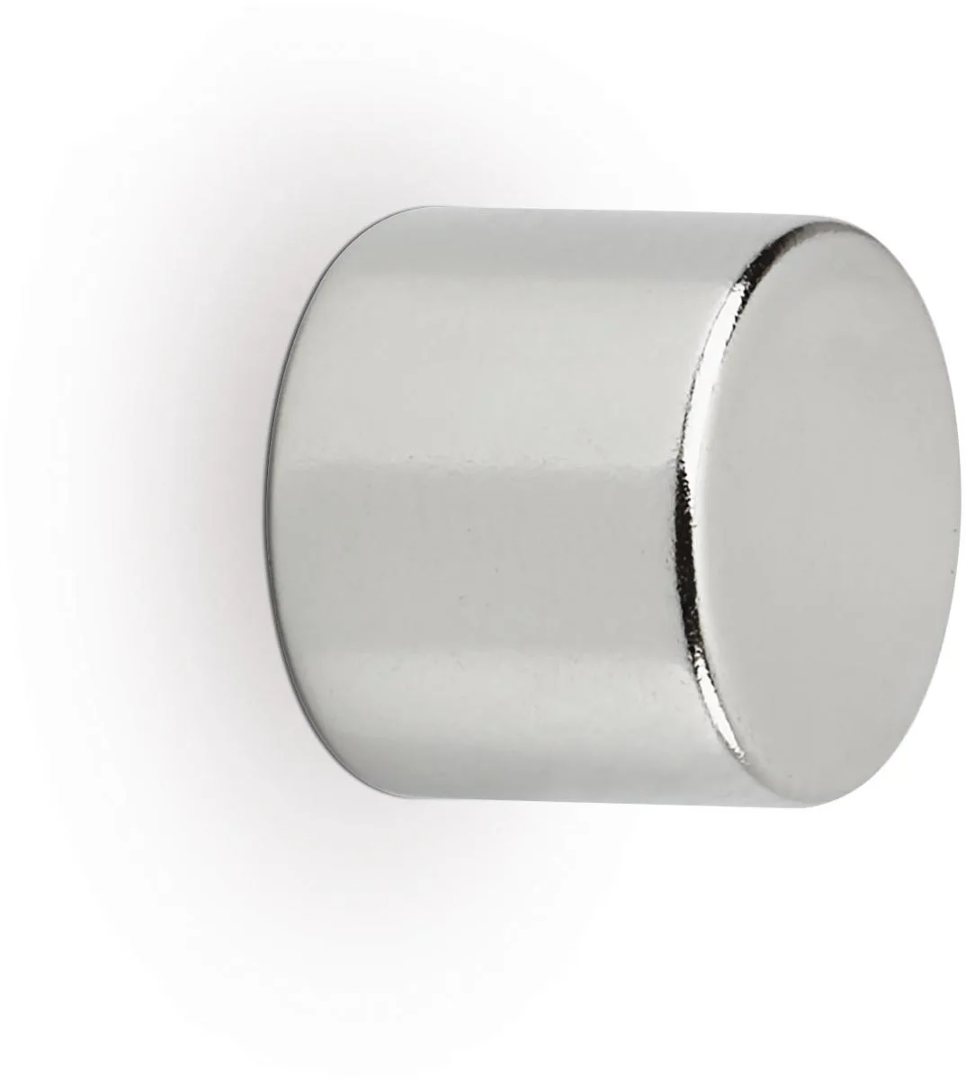 MAUL neodymium cylinder magneet, ft 10 x 10 x 10 mm, trekkracht 4 kg, zilver, blister van 10 stuks